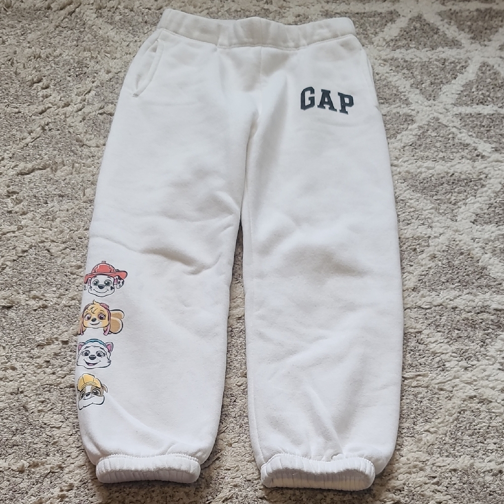 2 for $50 - baby GAP Girls White Paw Patrol Sweatpants